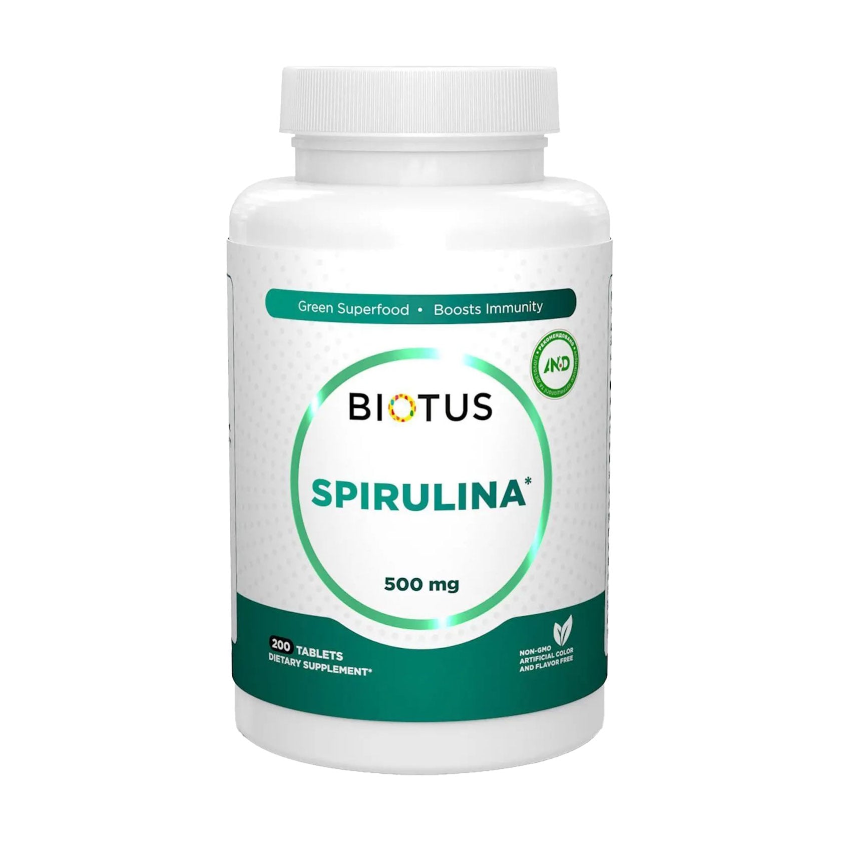Спіруліна Biotus Spirulina, 500 мг, 200 таблеток