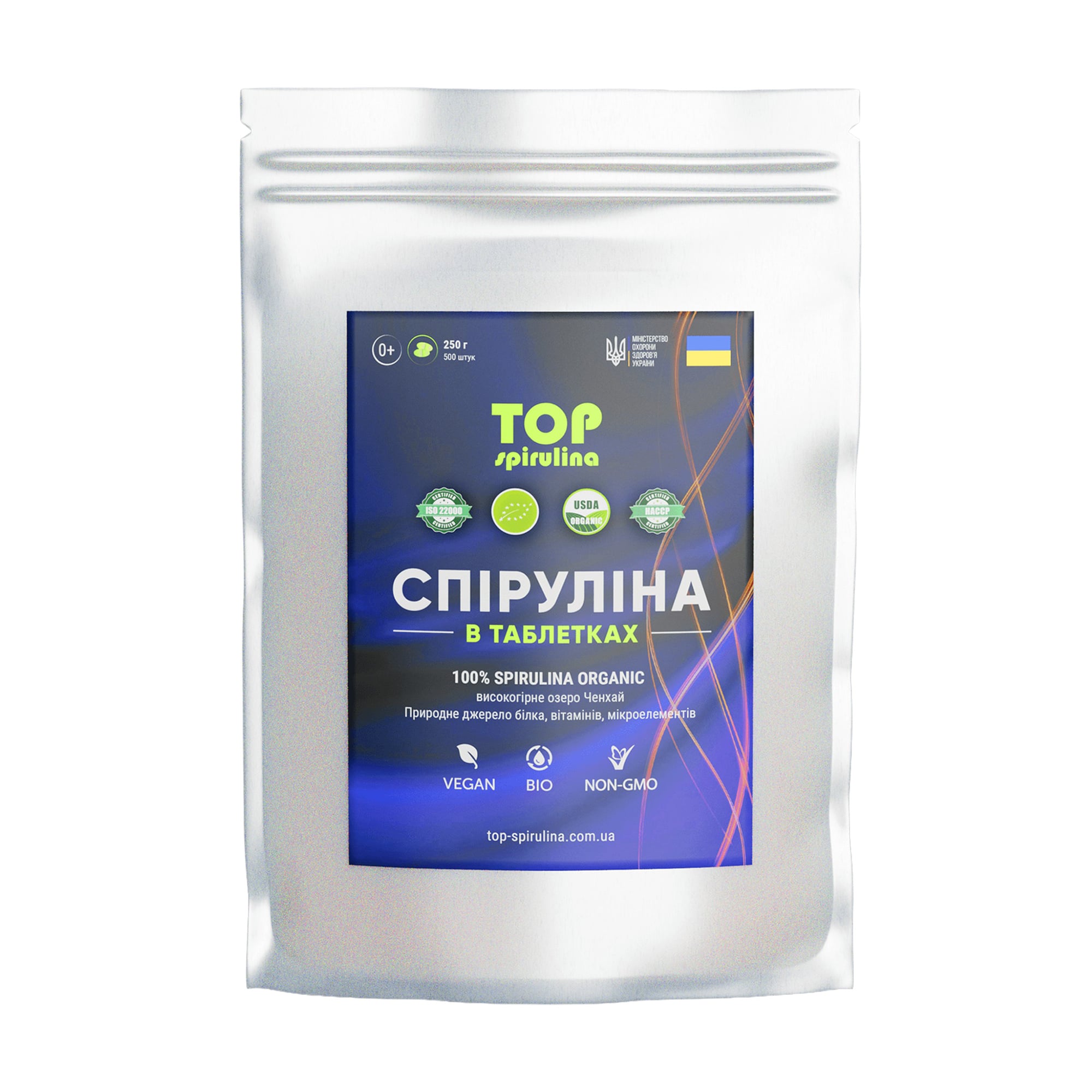 Спіруліна TOP Spirulina, 500 таблеток